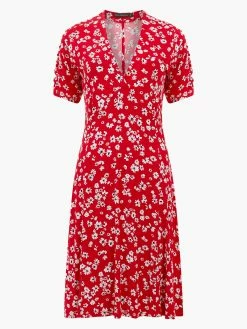 French Connection Floral V-Neck Flippy Dress -French Connection Shop 71UTW60copy