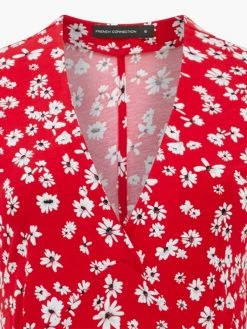 French Connection Floral V-Neck Flippy Dress -French Connection Shop 71UTW60crop