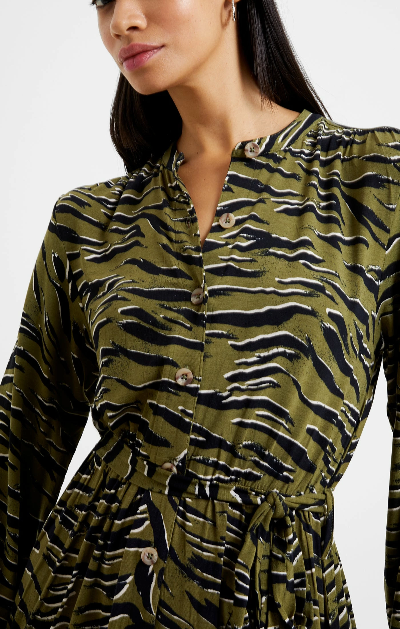 French Connection Henley Mini Shirt Dress 4 French Connection Henley Mini Shirt Dress - Image 2