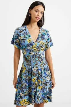 French Connection Floral Button Down Flippy Dress 10 French Connection Floral Button Down Flippy Dress -French Connection Shop 71UTY40 2217copy