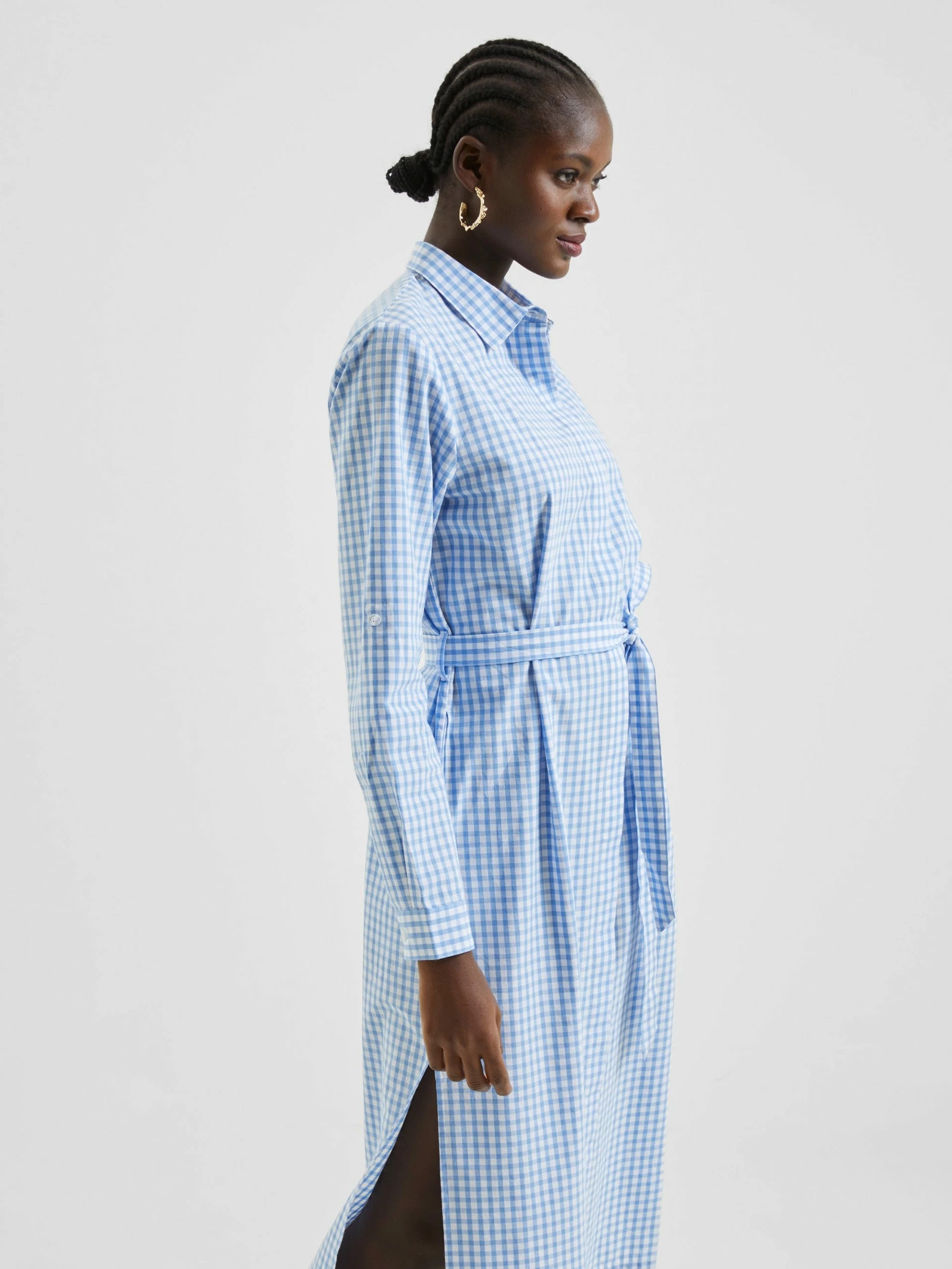 French Connection Gingham Button-Through Shirt Dress 5 French Connection Gingham Button-Through Shirt Dress - Image 3