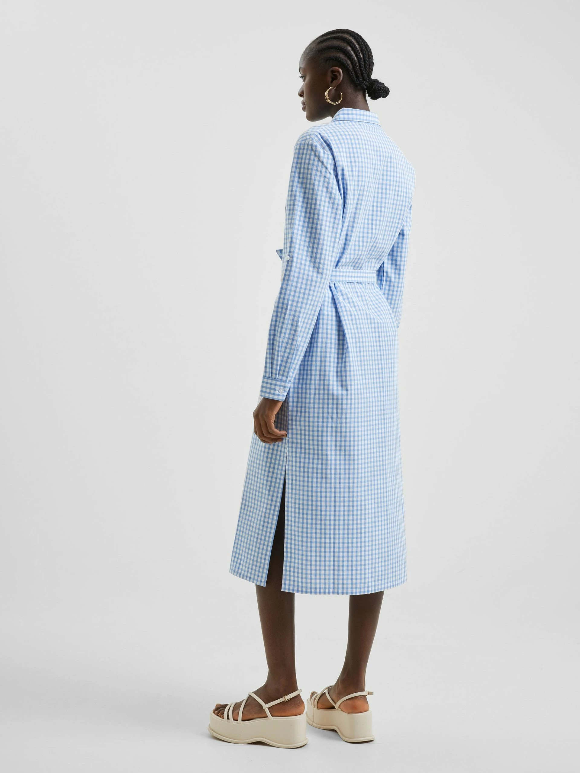 French Connection Gingham Button-Through Shirt Dress 6 French Connection Gingham Button-Through Shirt Dress - Image 4