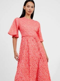 French Connection Kiss Print Angel Sleeve Dress