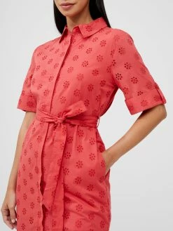 French Connection Broderie Shirt Dress -French Connection Shop 71UUQ60 211copy