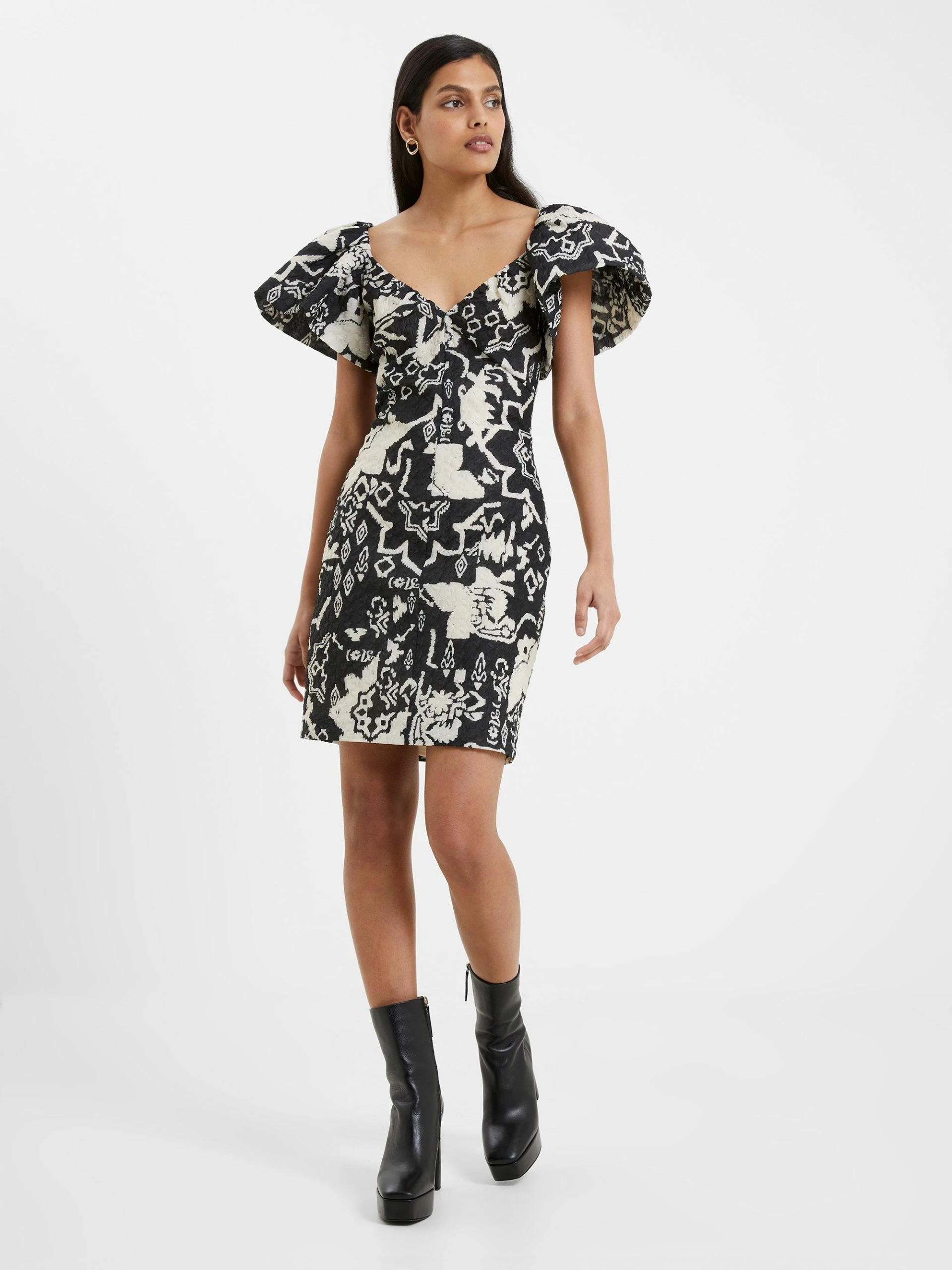 French Connection Deon Candra Jacquard Dress 4 French Connection Deon Candra Jacquard Dress - Image 2