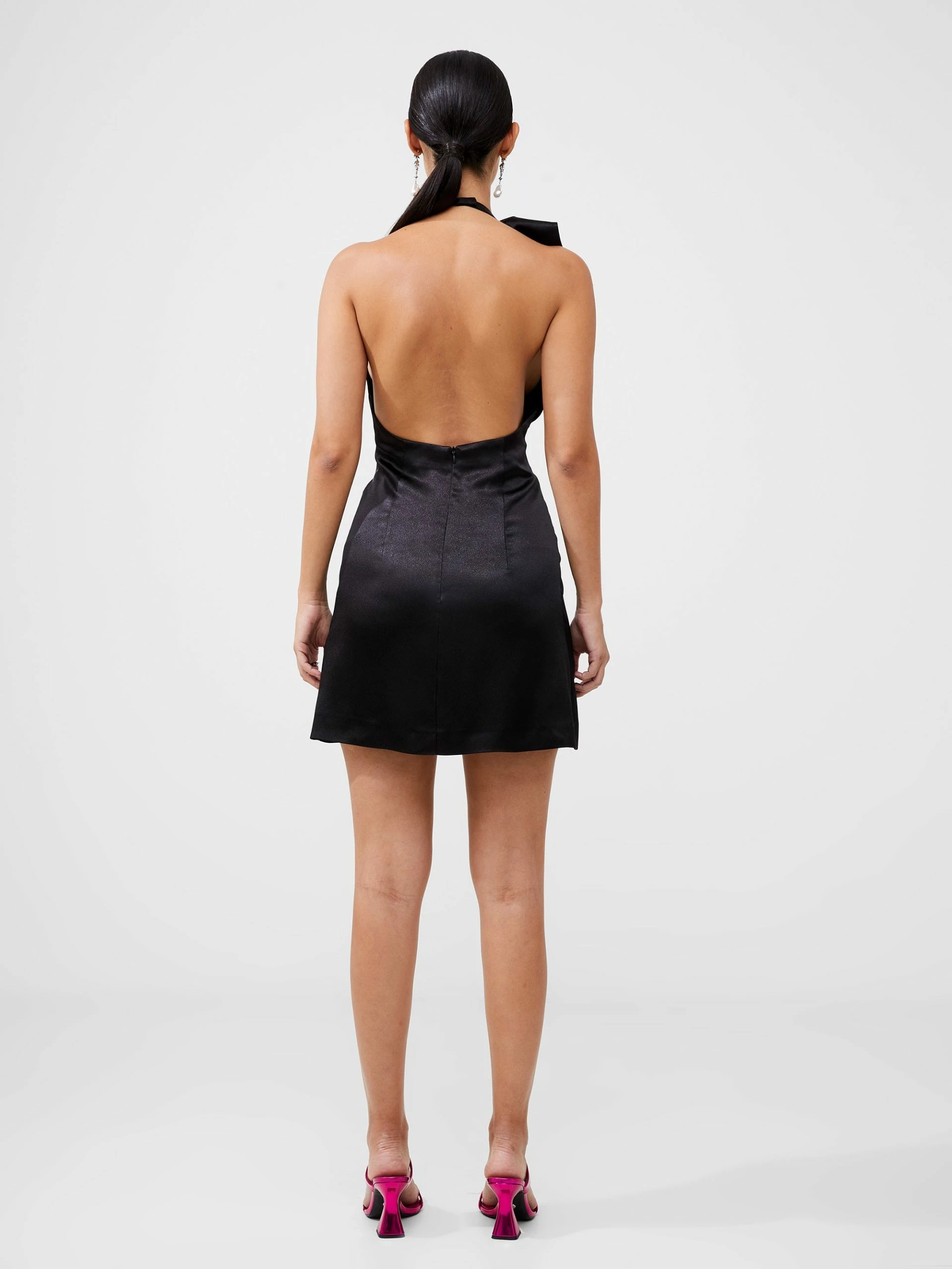 French Connection Adora Satin Ruffle Mini Dress 6 French Connection Adora Satin Ruffle Mini Dress - Image 4