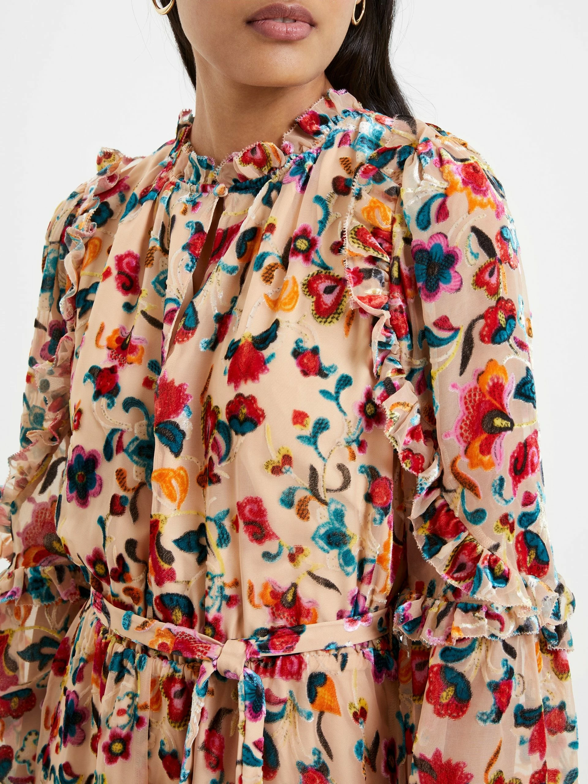 French Connection Avery Burn-Out Midi Dress 7 French Connection Avery Burn-Out Midi Dress - Image 5