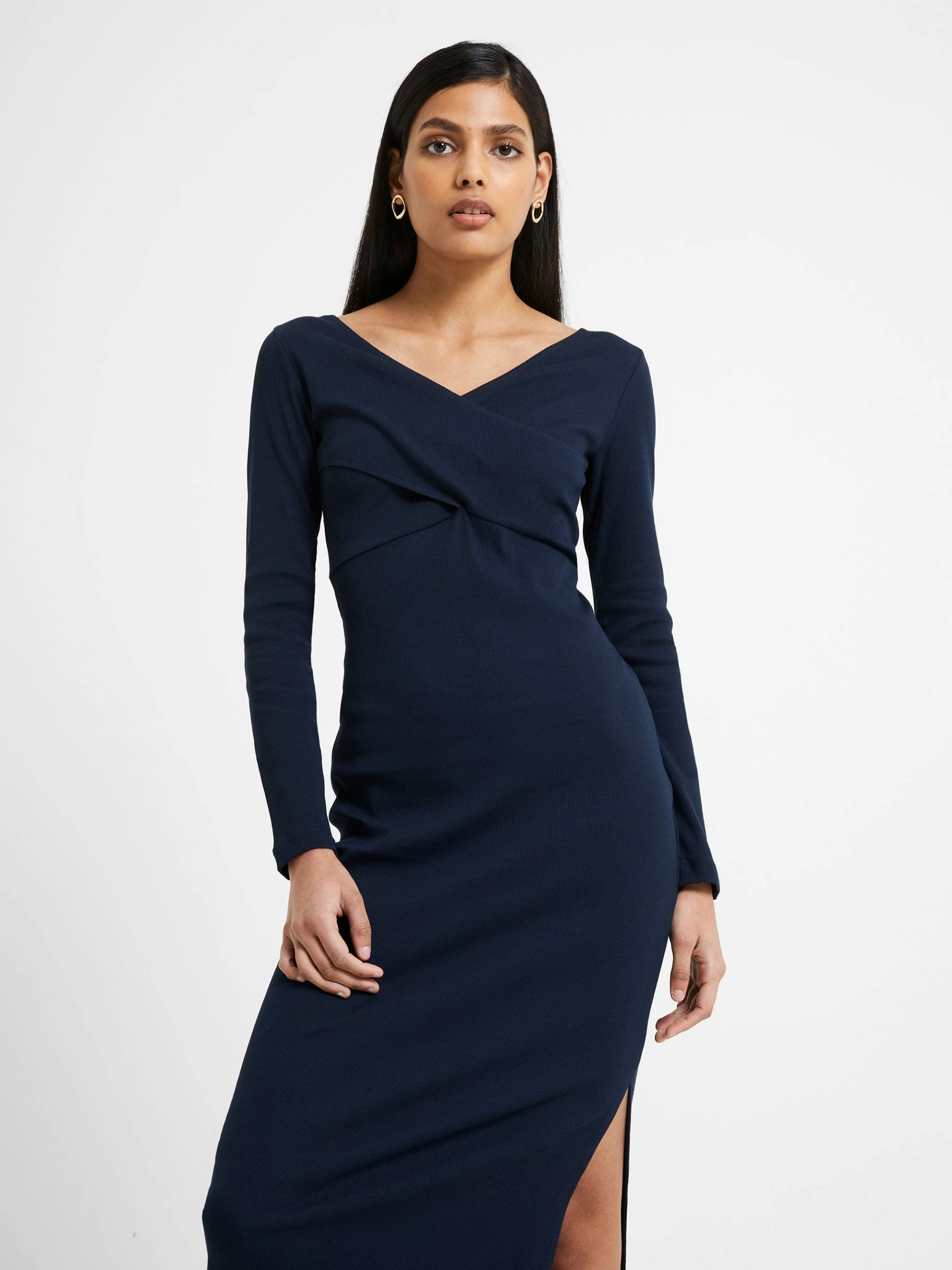 French Connection Rassia Rib Crossover Dress 3 French Connection Rassia Rib Crossover Dress