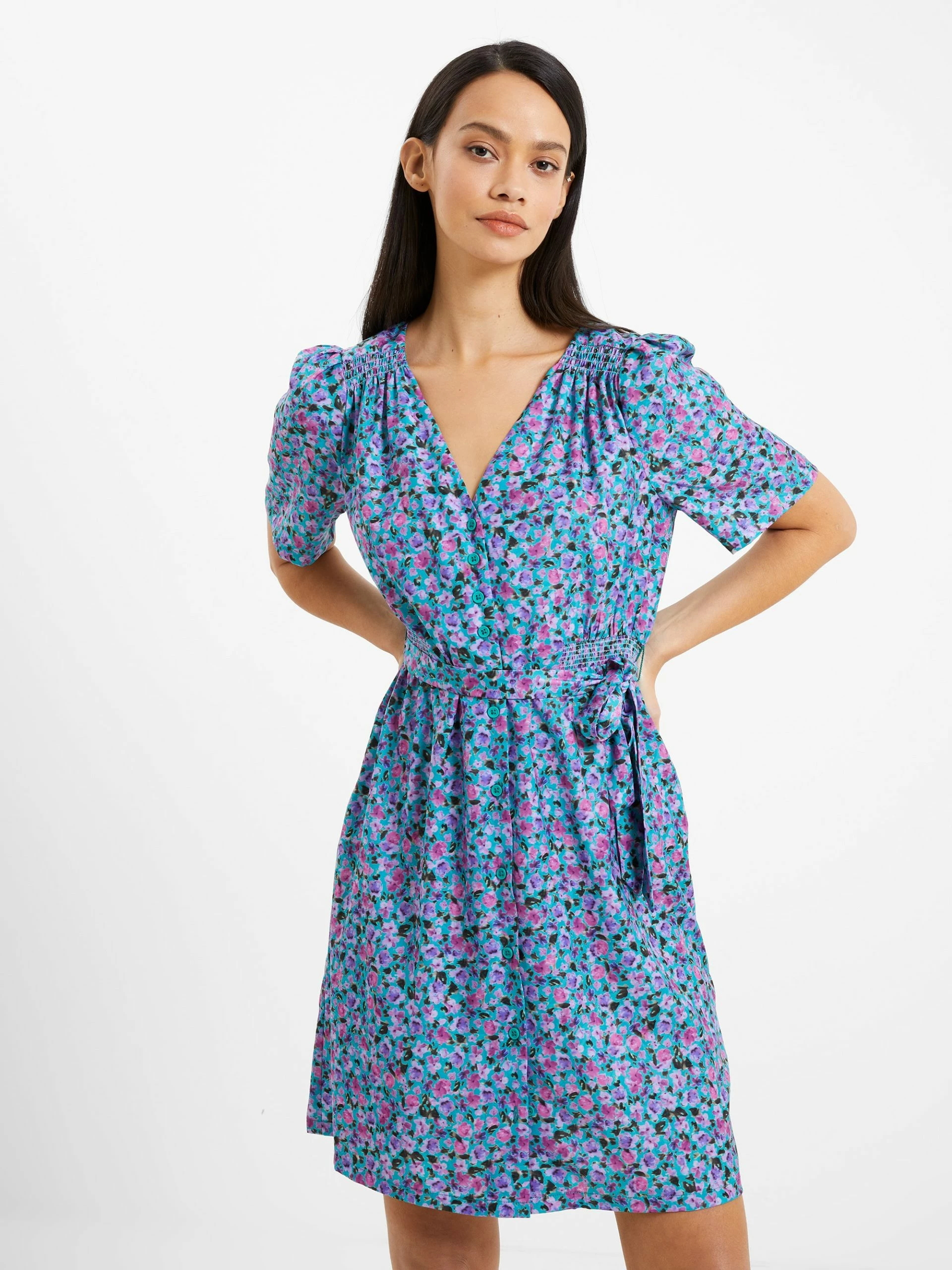 French Connection Alezzia Ely Jacquard Smock Dress 3 French Connection Alezzia Ely Jacquard Smock Dress