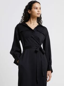 French Connection Harlow Recycled Satin Crossover Midi Dress -French Connection Shop 71VGB01 368copy2