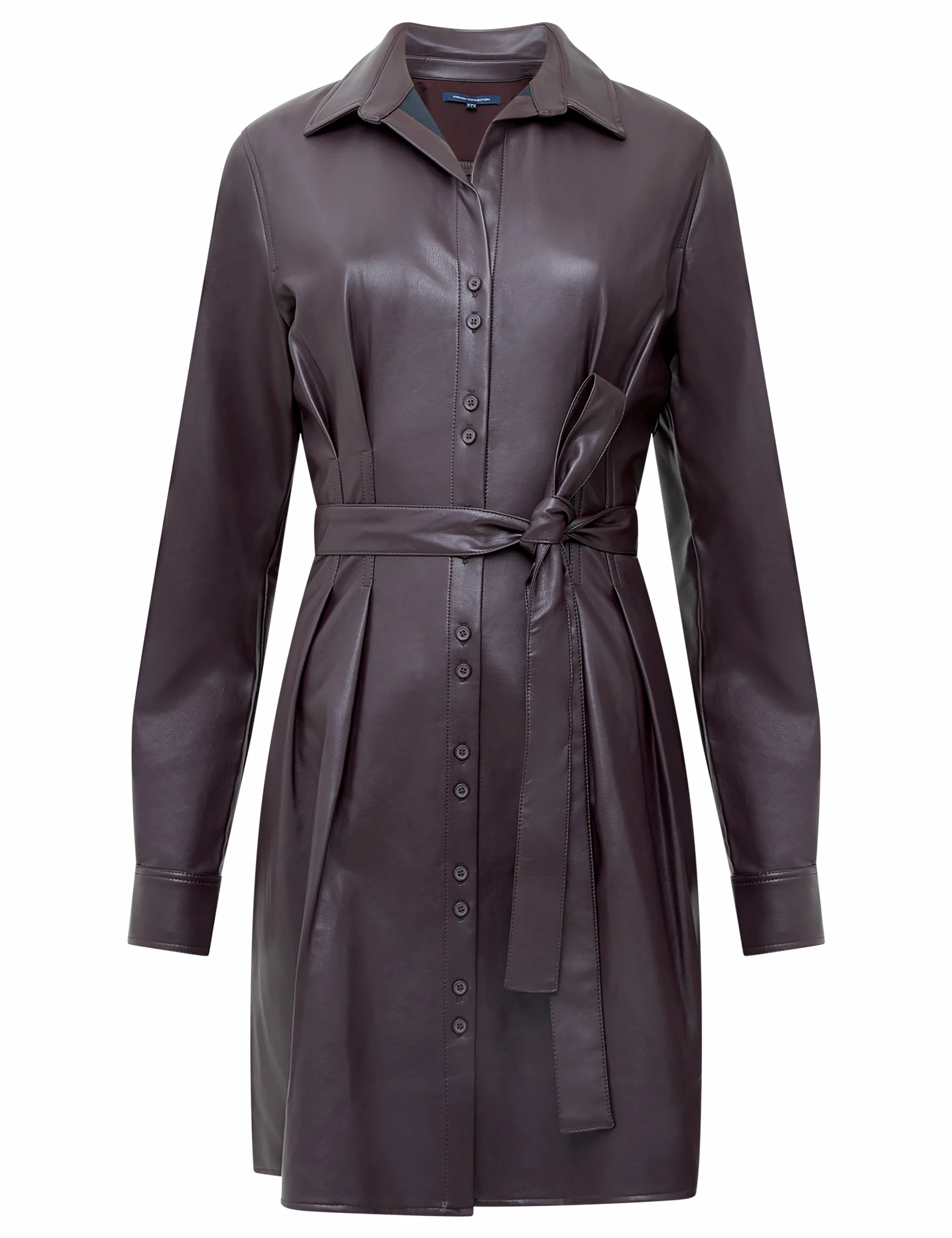 French Connection Crolenda PU Belted Shirt Dress 7 French Connection Crolenda PU Belted Shirt Dress - Image 5