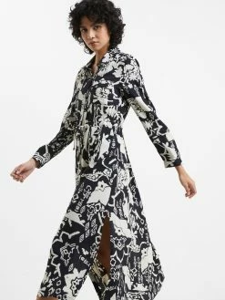 French Connection Deon Eco Delphine Drape Shirt Dress