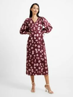 French Connection Bronwen Aleeya Satin Midi Dress 8 French Connection Bronwen Aleeya Satin Midi Dress -French Connection Shop 71VGO20 1862copy