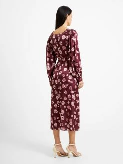 French Connection Bronwen Aleeya Satin Midi Dress 9 French Connection Bronwen Aleeya Satin Midi Dress -French Connection Shop 71VGO20 1946copy