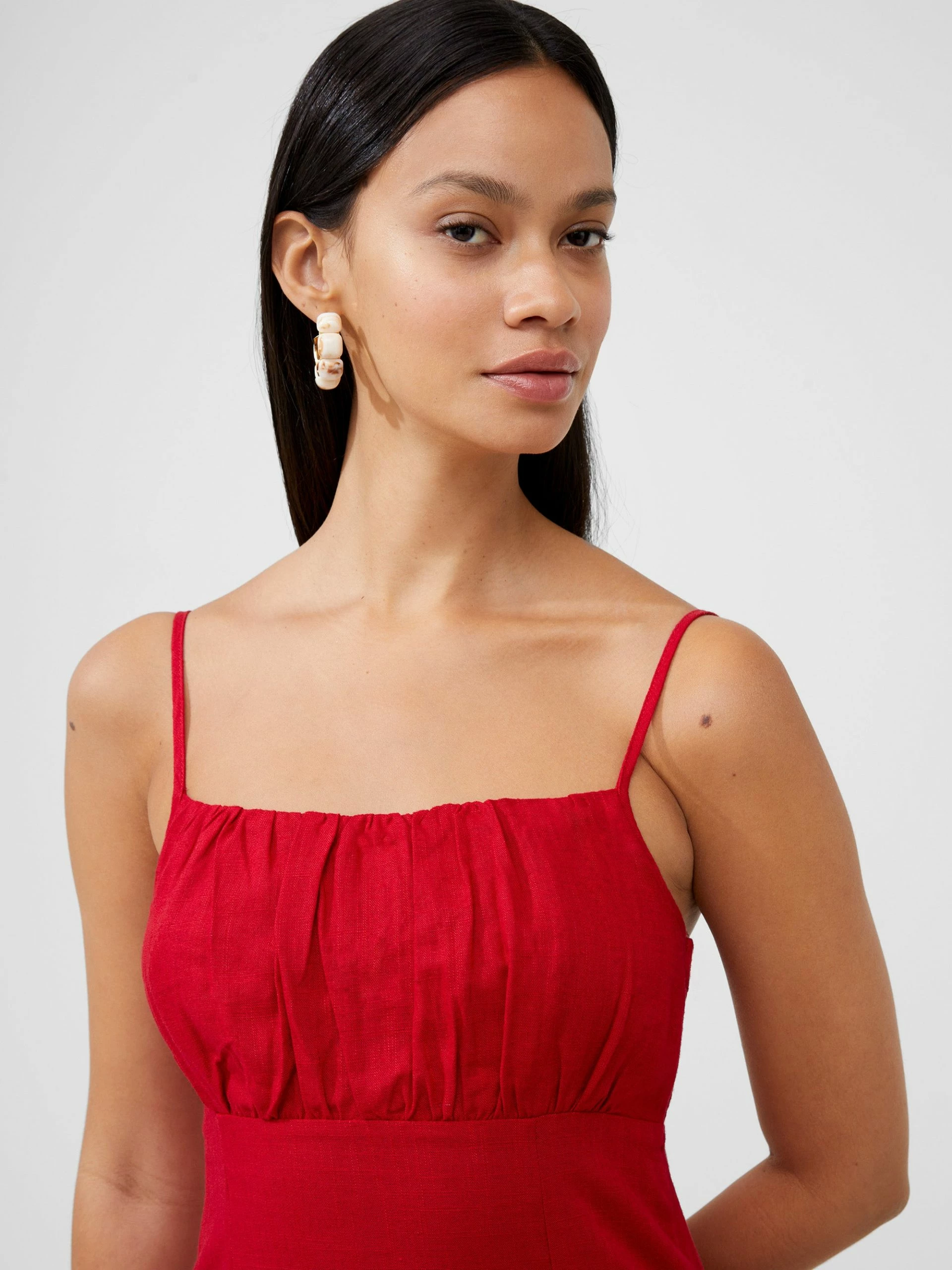 French Connection Linen Blend Strappy Dress 4 French Connection Linen Blend Strappy Dress - Image 3