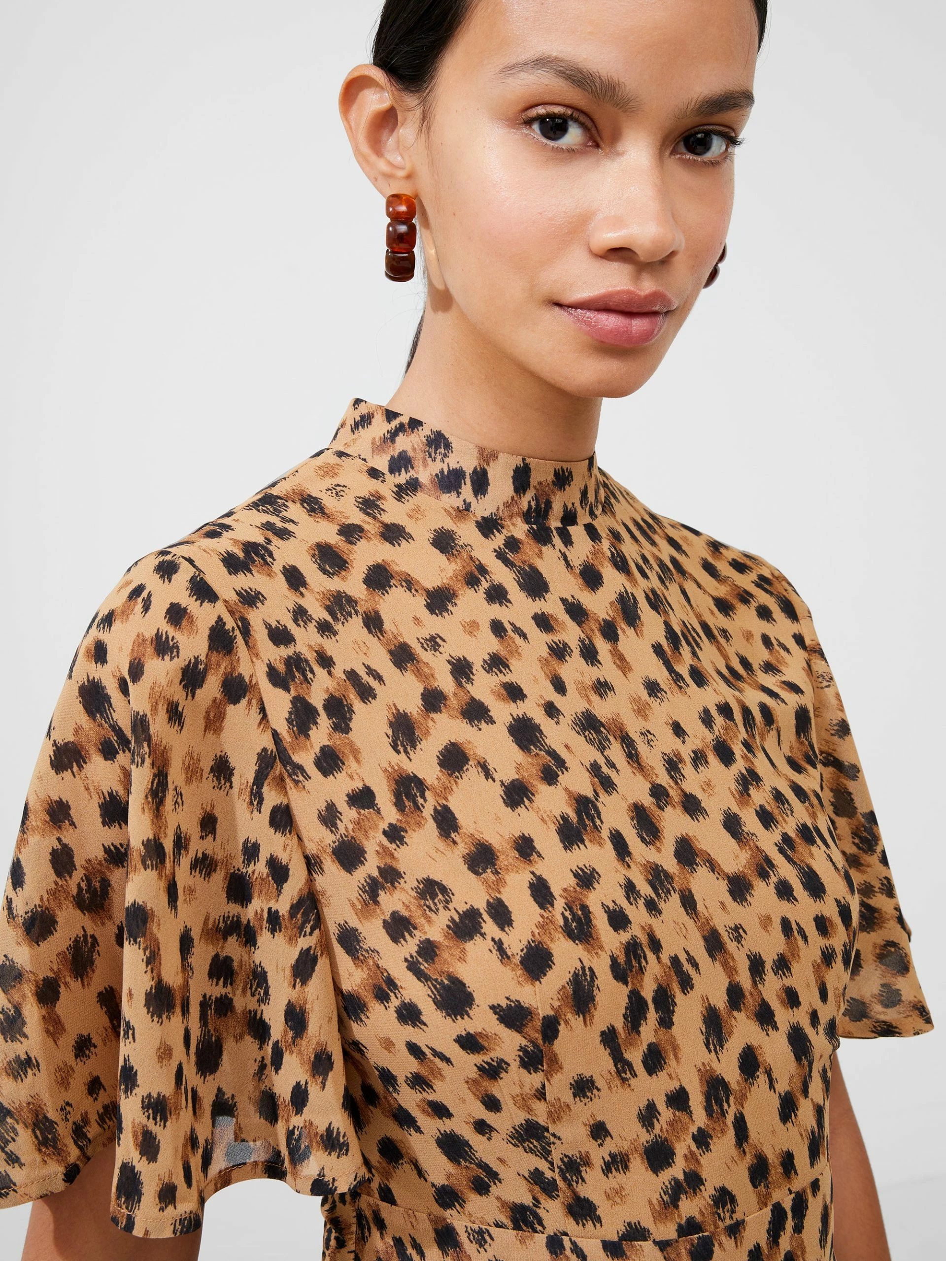 French Connection Animal Georgette Mini Dress 4 French Connection Animal Georgette Mini Dress - Image 2