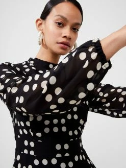 French Connection Georgette Sheer A-Line Mini Dress 9 French Connection Georgette Sheer A-Line Mini Dress -French Connection Shop 71VHF01 997copy