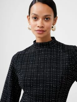 French Connection Tweed High Neck Mini Dress -French Connection Shop 71VHI01 1296copy
