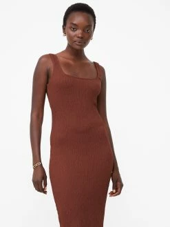 French Connection Textured Square Neck Midi Dress -French Connection Shop 71VHT22 619copy