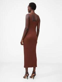 French Connection Textured Square Neck Midi Dress -French Connection Shop 71VHT22 693copy