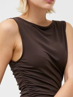 French Connection Ruched Boat Neck Midi Dress 9 French Connection Ruched Boat Neck Midi Dress -French Connection Shop 71VHW21 997copy