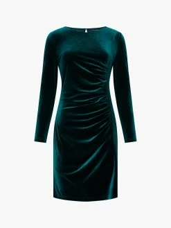 French Connection Velvet Long Sleeve Mini Dress -French Connection Shop 71VID30 039copy2