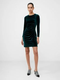 French Connection Velvet Long Sleeve Mini Dress -French Connection Shop 71VID30 183copy