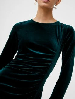 French Connection Velvet Long Sleeve Mini Dress -French Connection Shop 71VID30 272copy