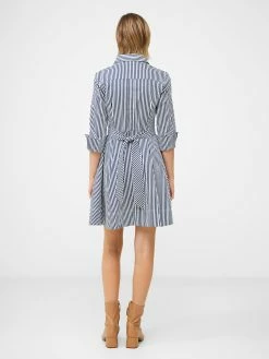 French Connection Stripe Belted Mini Shirt Dress -French Connection Shop 71VIE40 836copy