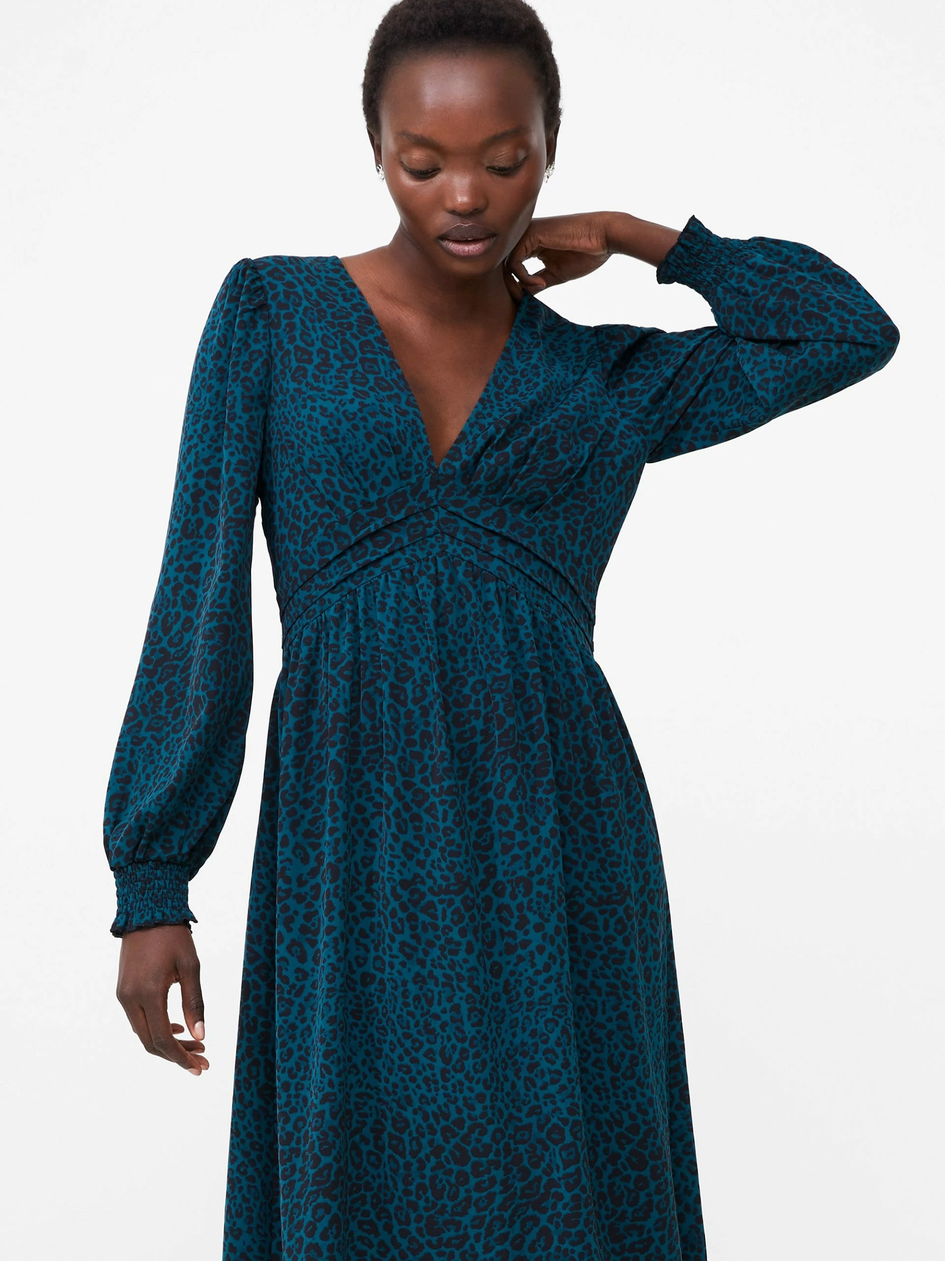 French Connection Animal Empire Waist Midi Dress 4 French Connection Animal Empire Waist Midi Dress - Image 2