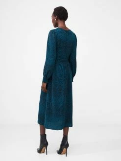 French Connection Animal Empire Waist Midi Dress 10 French Connection Animal Empire Waist Midi Dress -French Connection Shop 71VIG30 561copy