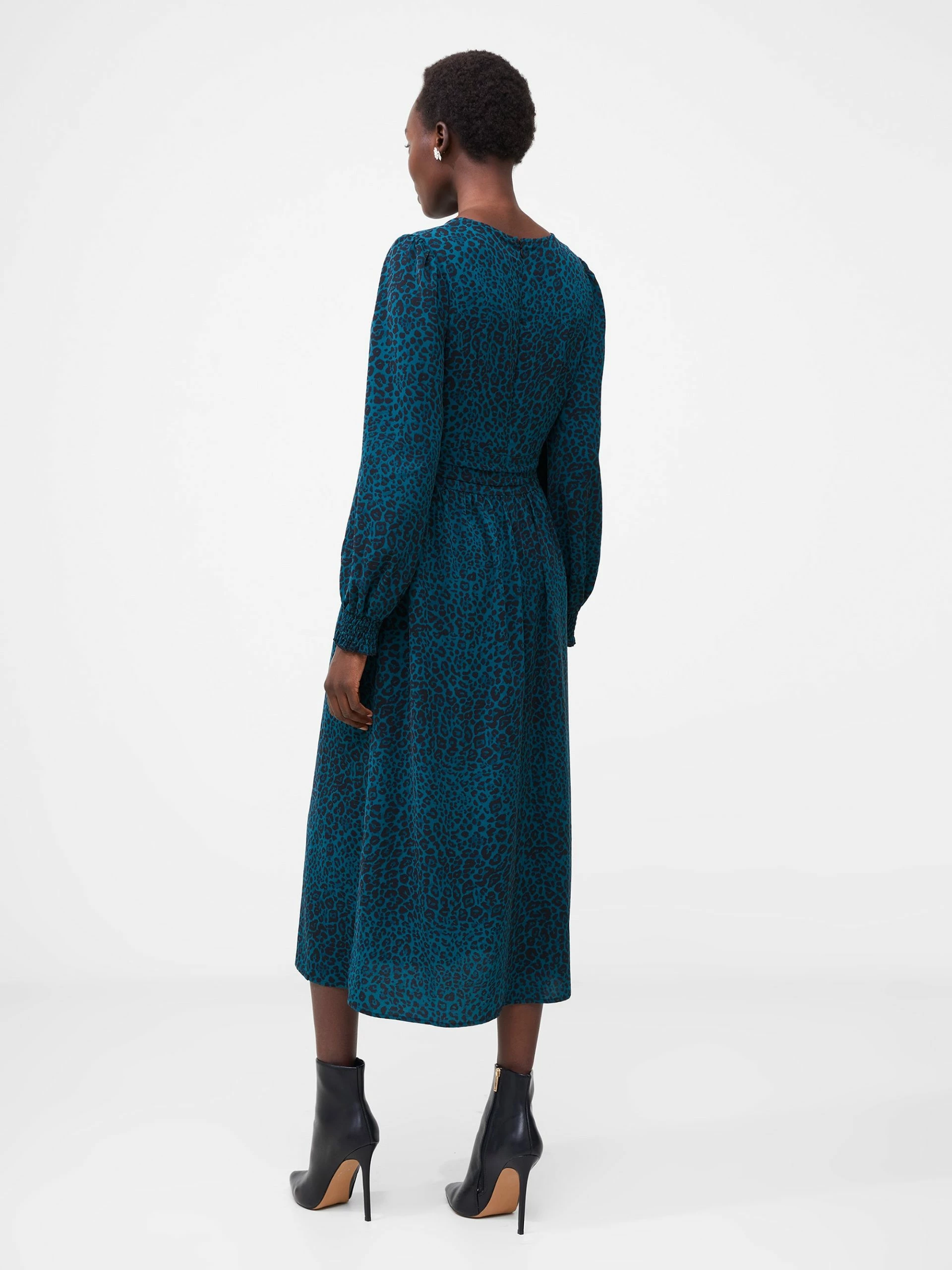 French Connection Animal Empire Waist Midi Dress 6 French Connection Animal Empire Waist Midi Dress - Image 4