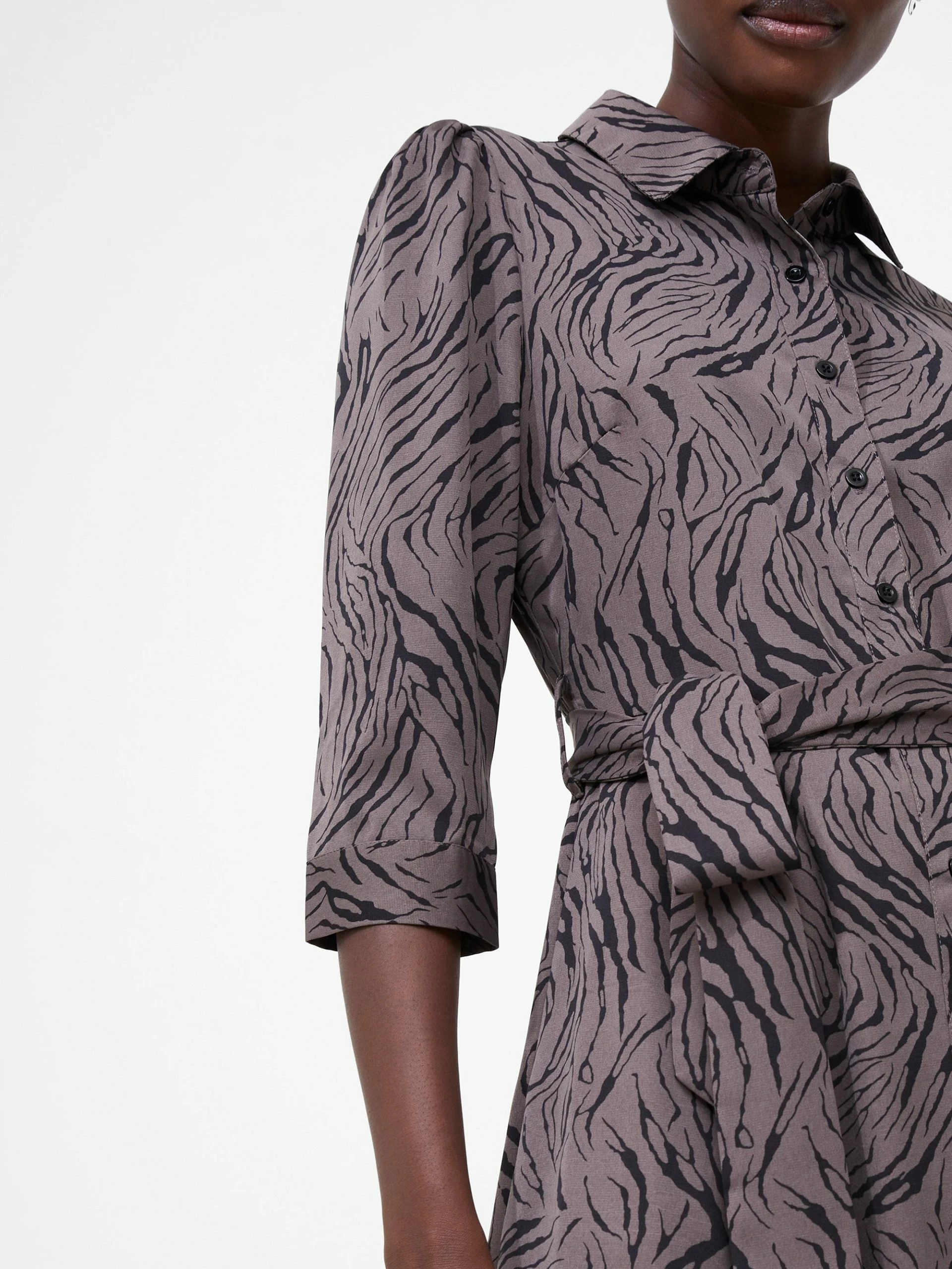 French Connection Abstract Midi Shirt Dress 4 French Connection Abstract Midi Shirt Dress - Image 2