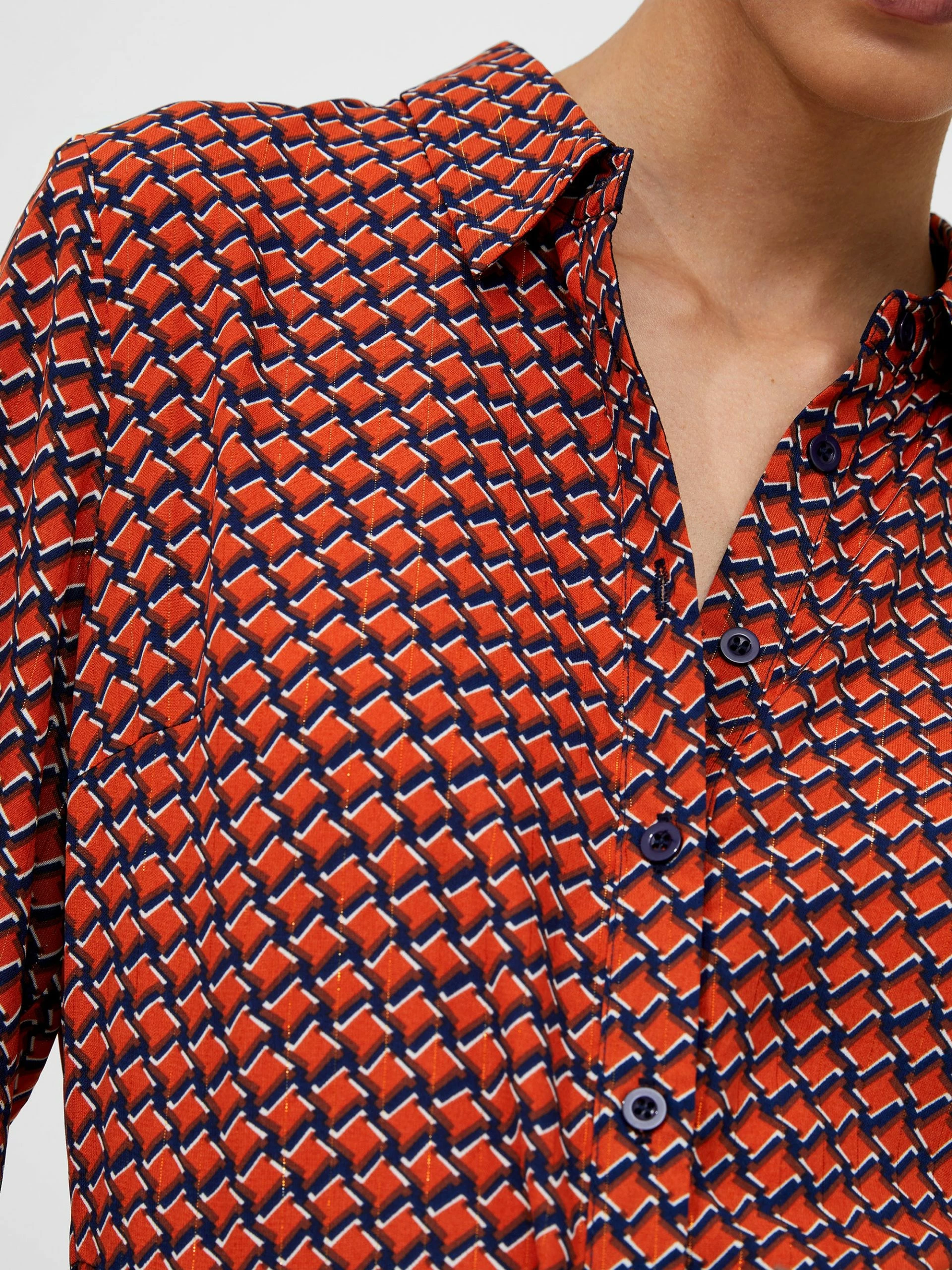 French Connection Abstract Belted Midi Shirt Dress 6 French Connection Abstract Belted Midi Shirt Dress - Image 4