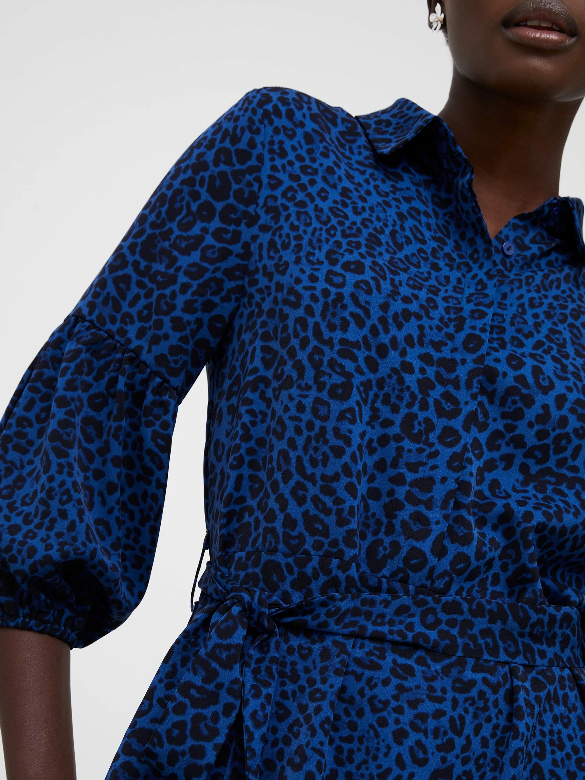 French Connection Animal Belted Midi Shirt Dress 5 French Connection Animal Belted Midi Shirt Dress - Image 3