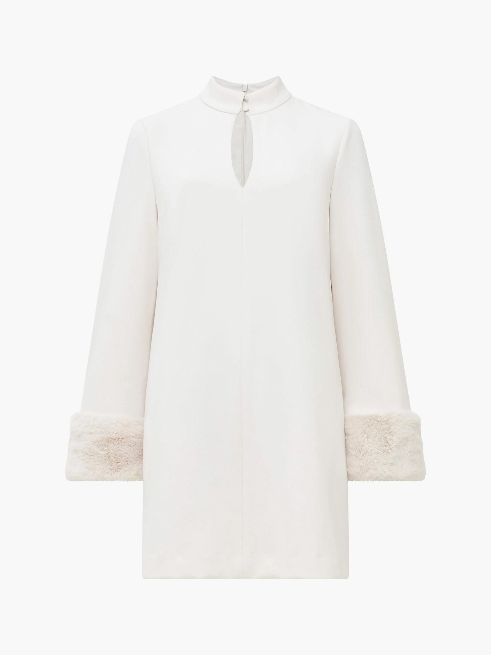 French Connection Whisper Ruth Faux Fur Trim Mini Dress 7 French Connection Whisper Ruth Faux Fur Trim Mini Dress - Image 5