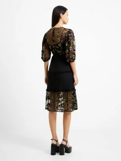 French Connection Camielle Embroidered Midi Dress -French Connection Shop 71VPM01 2036copy