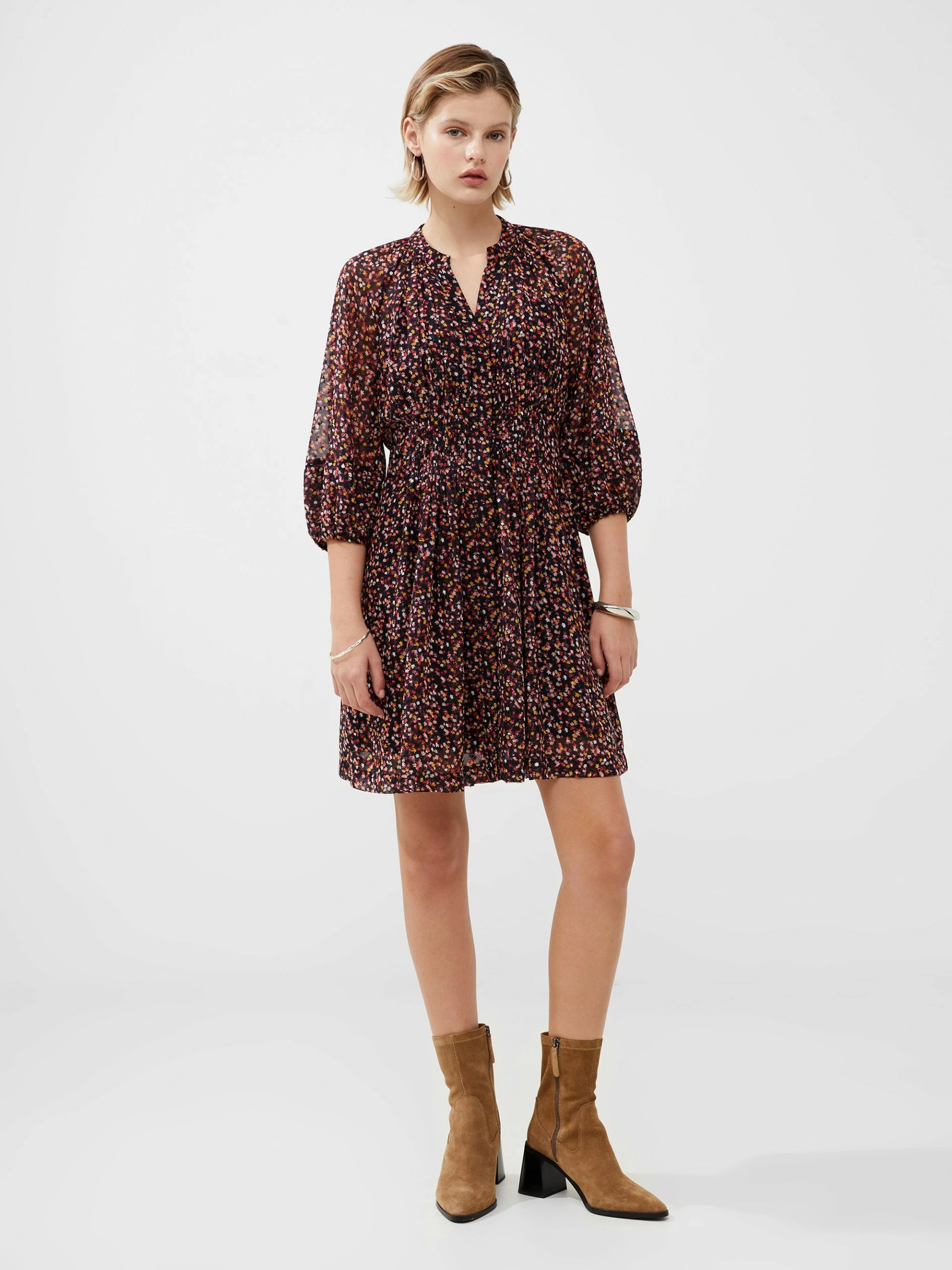 French Connection Maple Printed Georgette Dress 4 French Connection Maple Printed Georgette Dress - Image 2