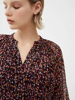 French Connection Maple Printed Georgette Dress 9 French Connection Maple Printed Georgette Dress -French Connection Shop 71VRV90 799copy