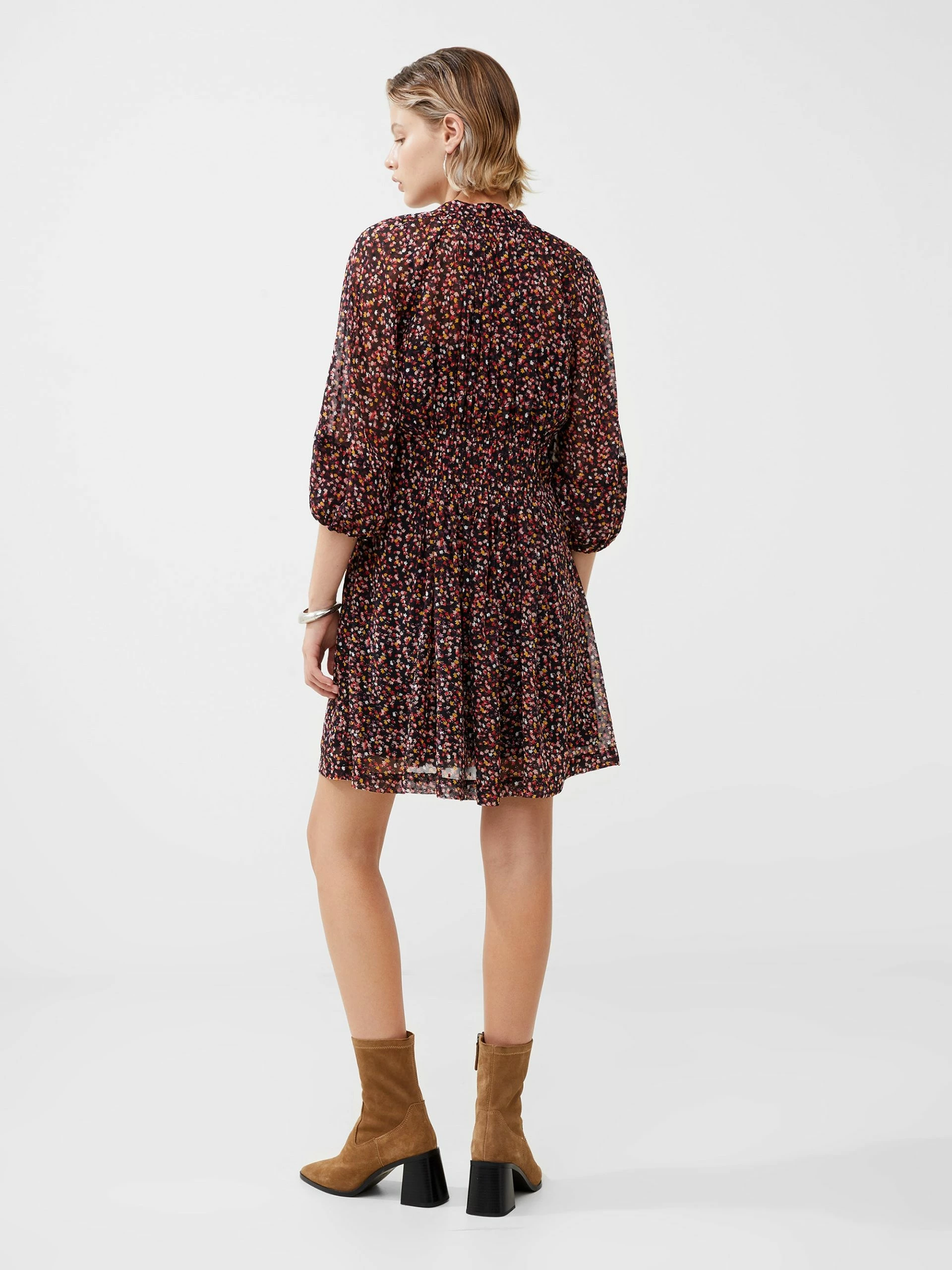 French Connection Maple Printed Georgette Dress 6 French Connection Maple Printed Georgette Dress - Image 4