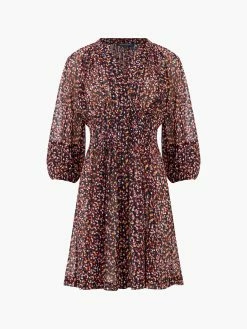 French Connection Maple Printed Georgette Dress 11 French Connection Maple Printed Georgette Dress -French Connection Shop 71VRV90copy2
