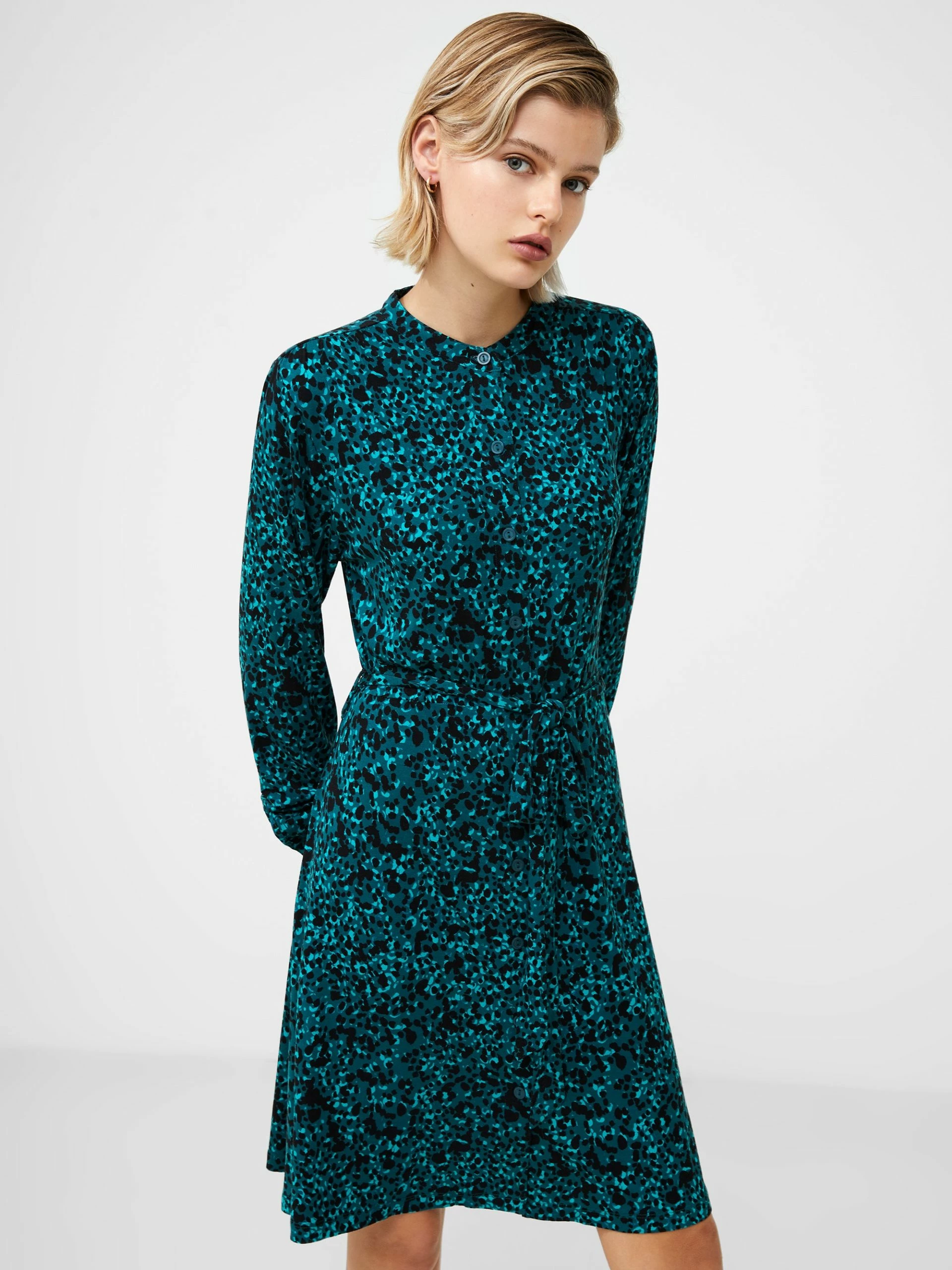 French Connection Meadow Henley Button-Through Dress 3 French Connection Meadow Henley Button-Through Dress