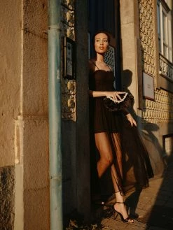 French Connection Alizee Mesh Night Out Maxi Dress 12 French Connection Alizee Mesh Night Out Maxi Dress -French Connection Shop FC Edit Alizee Look 2 2