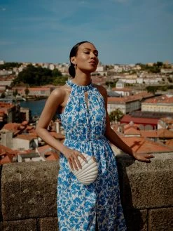 French Connection Cosette Elani Faron Keyhole Midi Dress