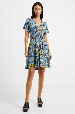 French Connection Floral Button Down Flippy Dress