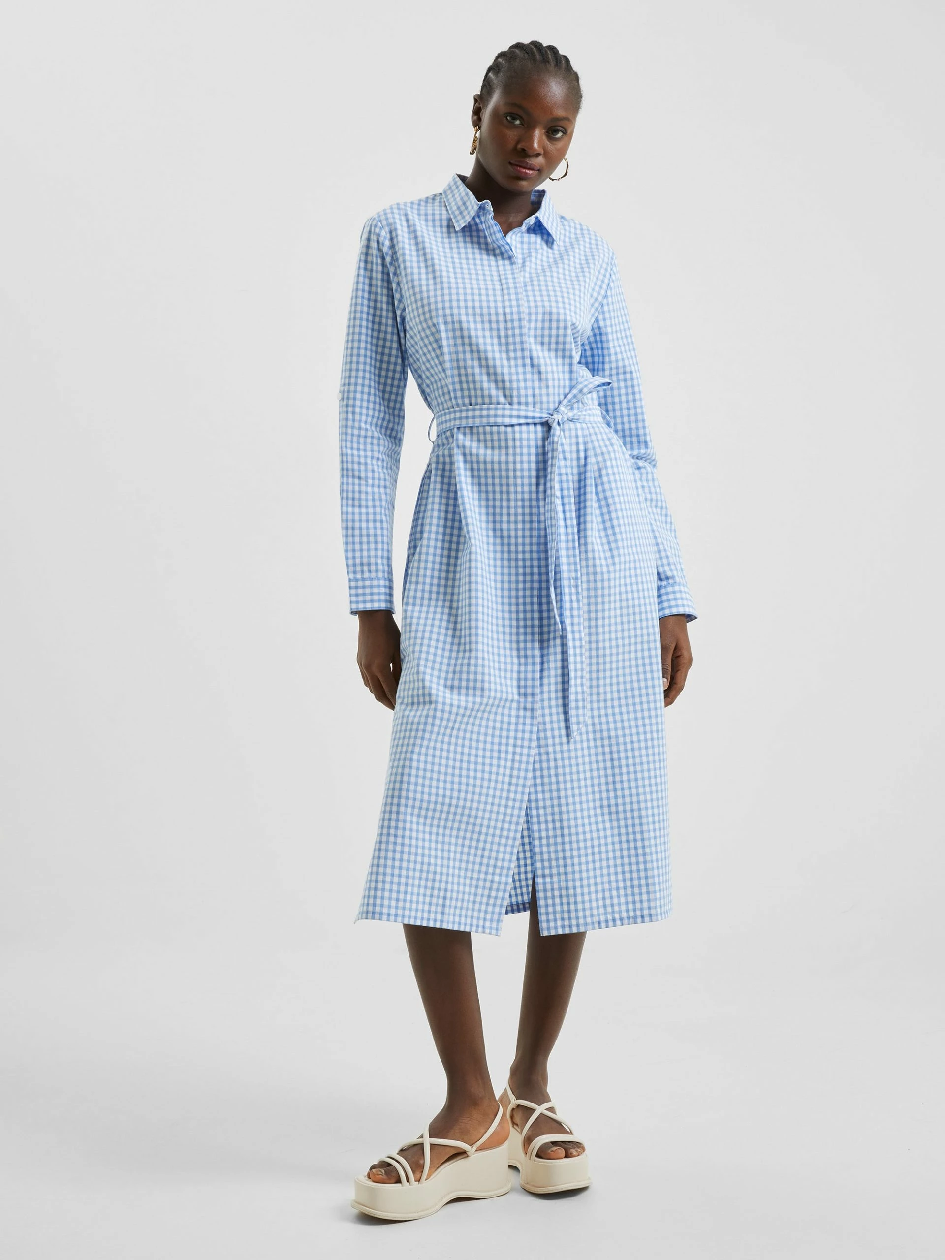 French Connection Gingham Button-Through Shirt Dress 3 French Connection Gingham Button-Through Shirt Dress
