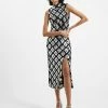 French Connection Axel Embellished Midi Dress