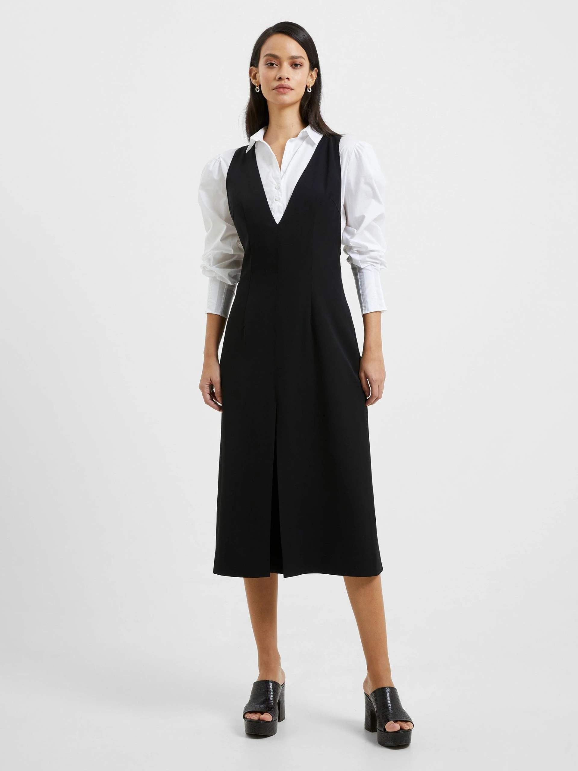 French Connection Harry Suiting Midi Dress 4 French Connection Harry Suiting Midi Dress - Image 2