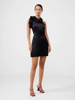 French Connection Adora Satin Ruffle Mini Dress