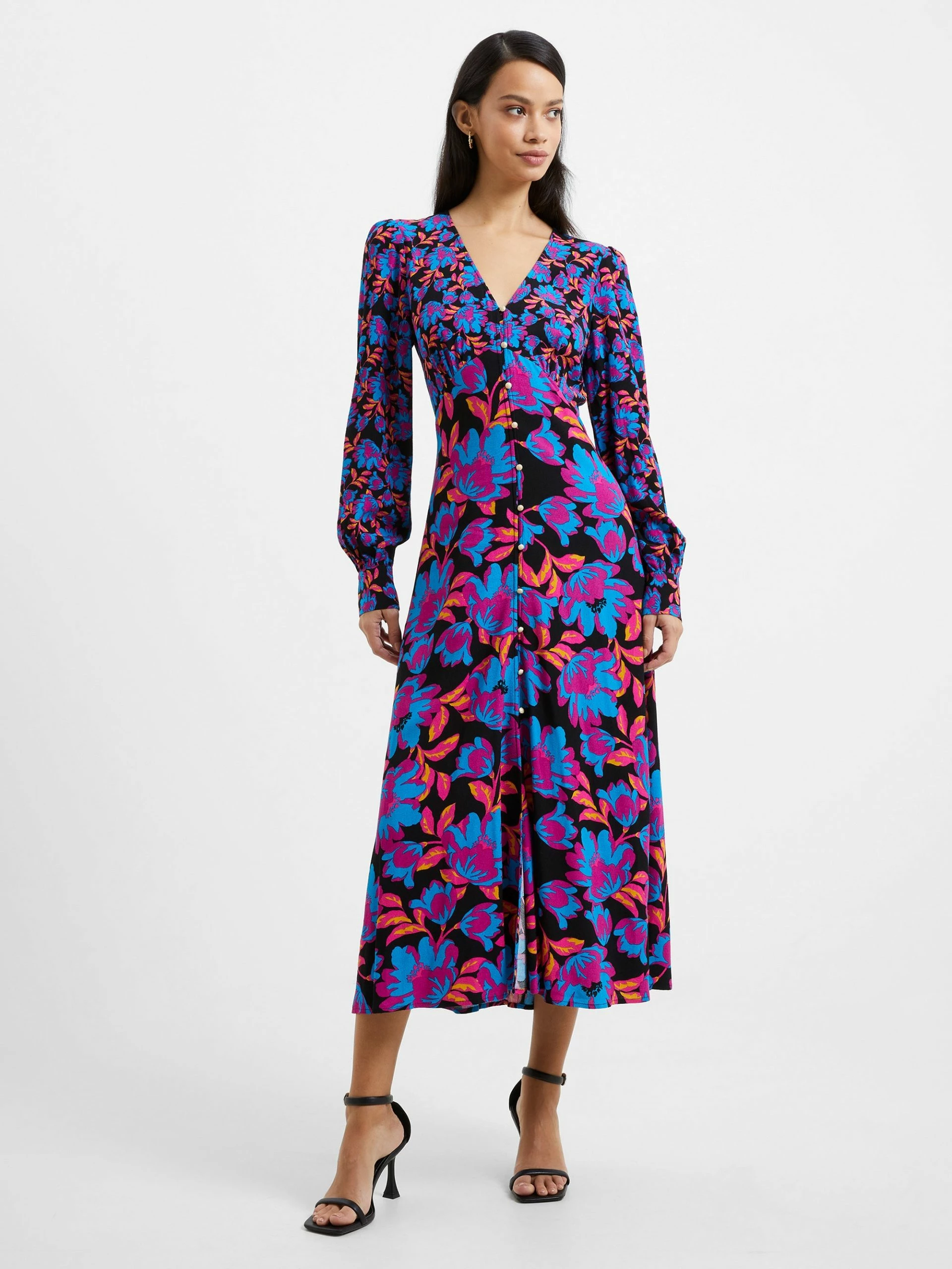 French Connection Darla Eco Anita Drape Midi Dress 3 French Connection Darla Eco Anita Drape Midi Dress